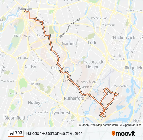 703 Bus Line Map