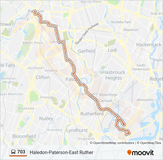 703 Bus Line Map