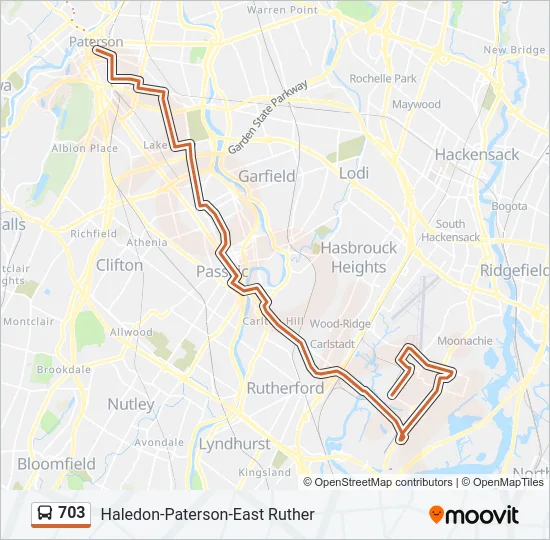 703 Bus Line Map