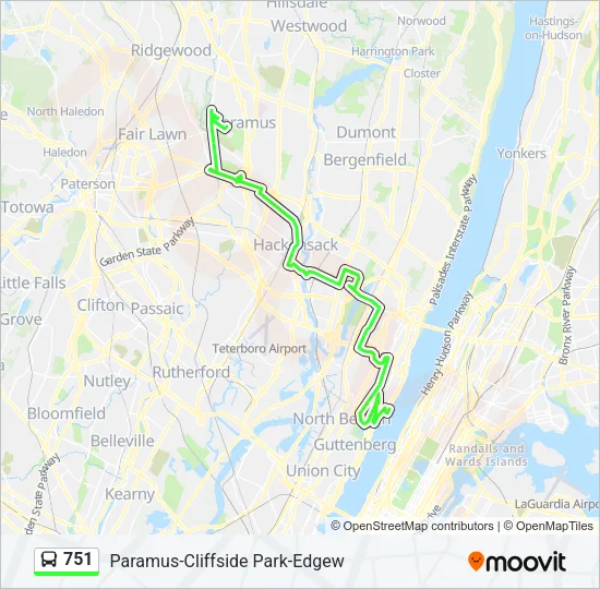 751 Bus Line Map
