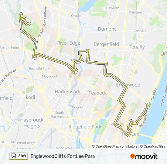 756 Bus Line Map