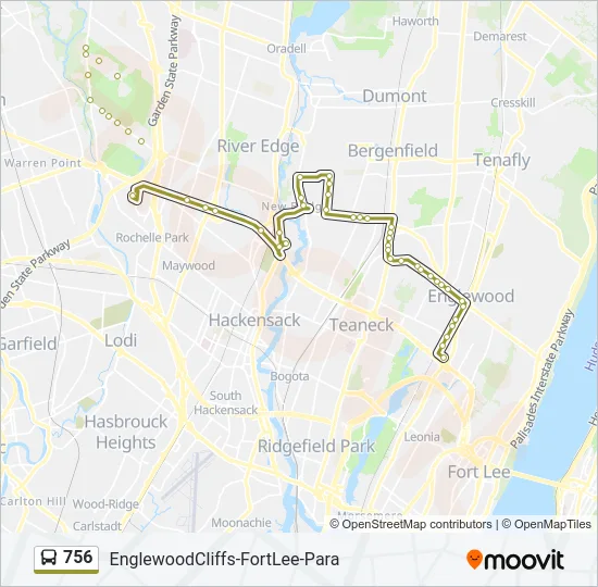 756 Bus Line Map