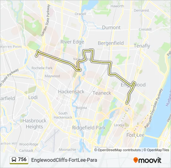756 Bus Line Map