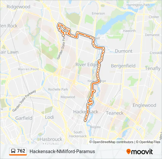 762 Bus Line Map
