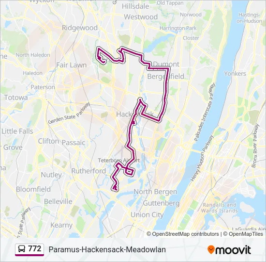 772 Bus Line Map