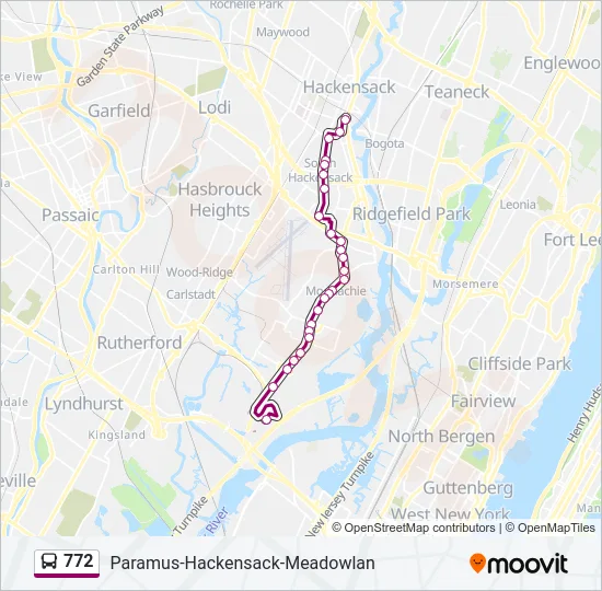 772 Bus Line Map