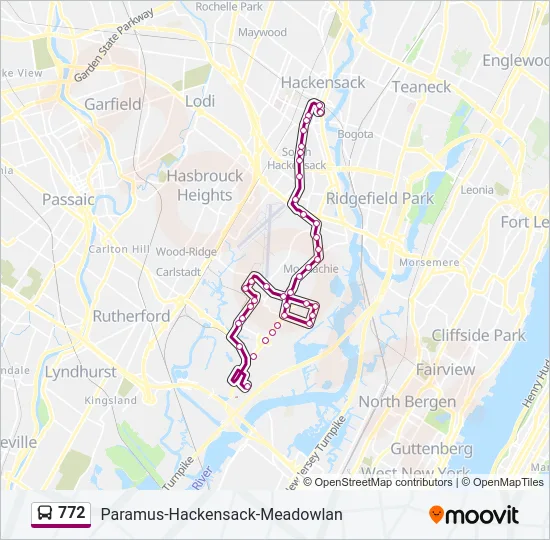 772 Bus Line Map