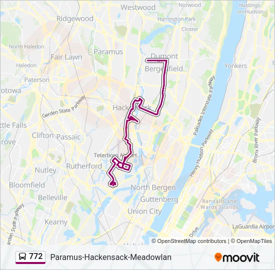 772 Bus Line Map