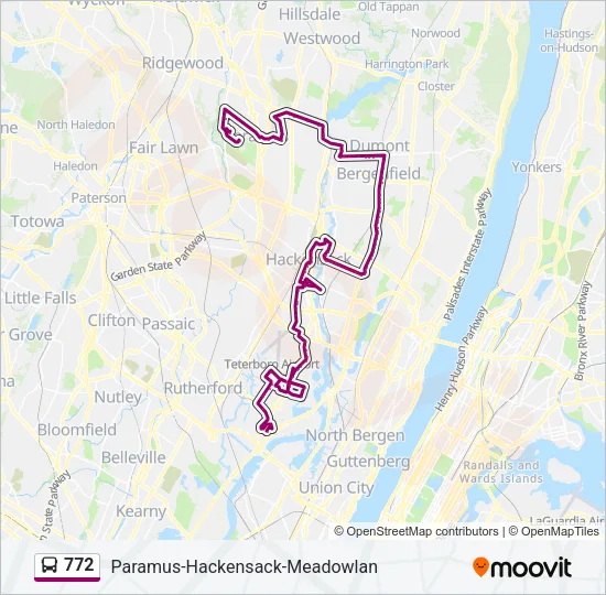 772 Bus Line Map