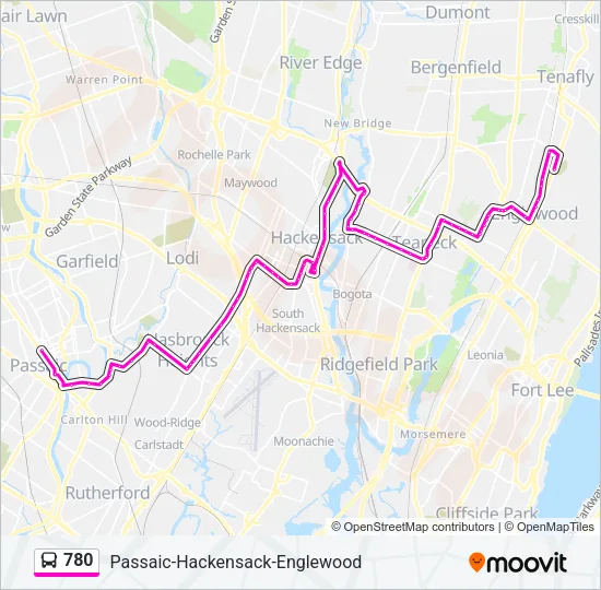 780 Bus Line Map