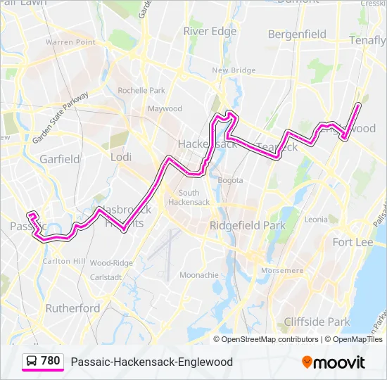 780 Bus Line Map