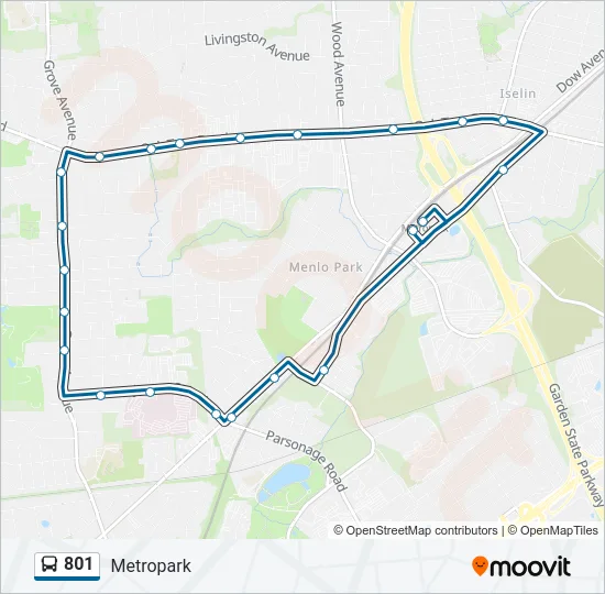 801 Bus Line Map