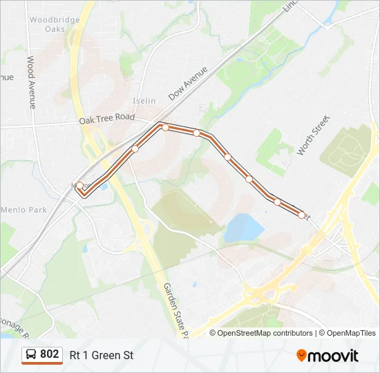 802 Bus Line Map