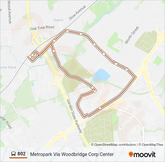 802 Bus Line Map