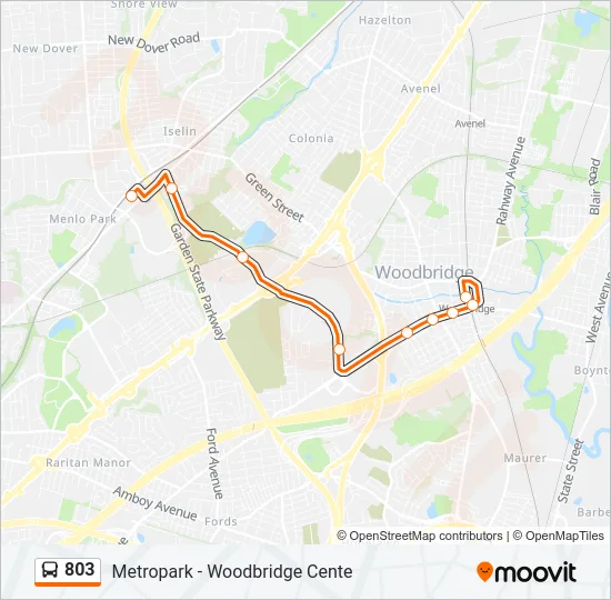 803 Bus Line Map