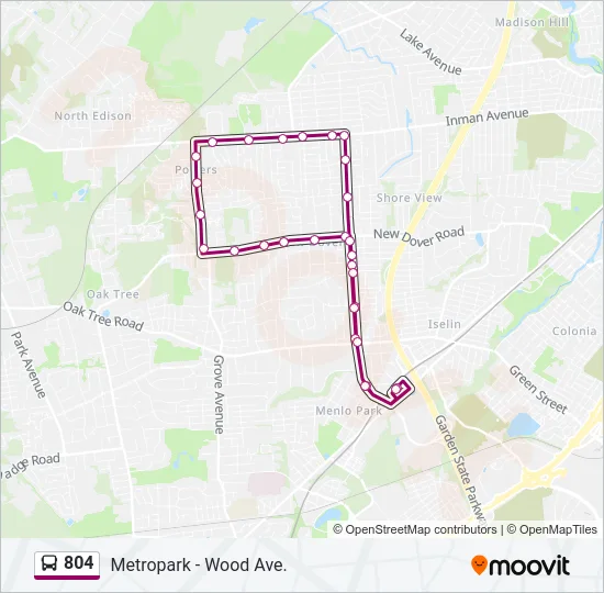 804 Bus Line Map