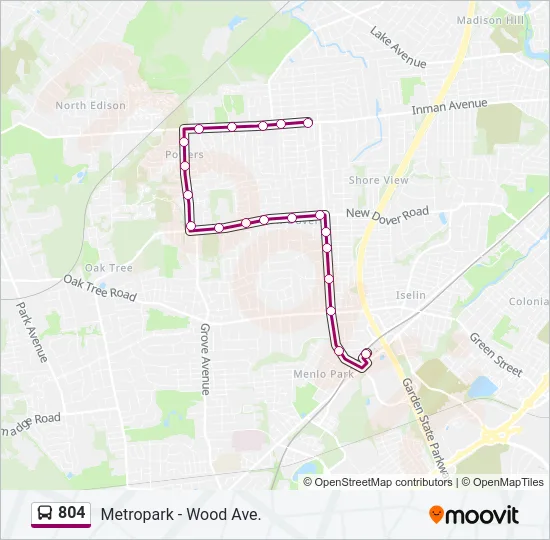 804 Bus Line Map
