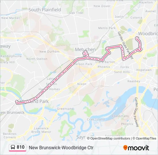 810 Bus Line Map