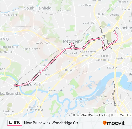 810 Bus Line Map