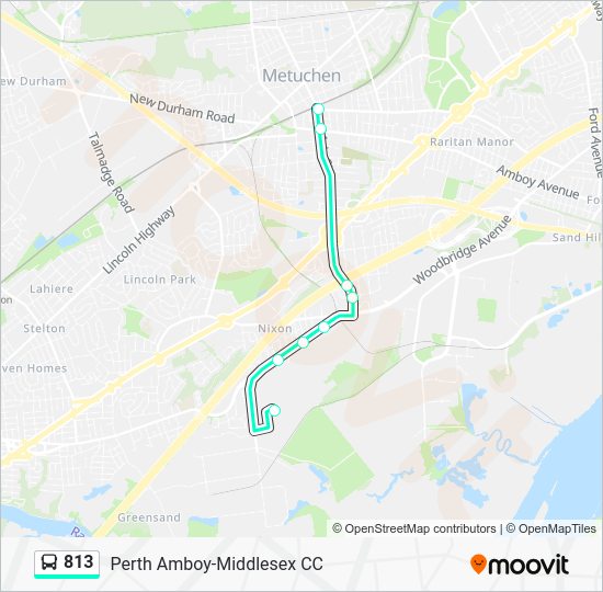 813 Route Schedules, Stops & Maps Metuchen (Updated)