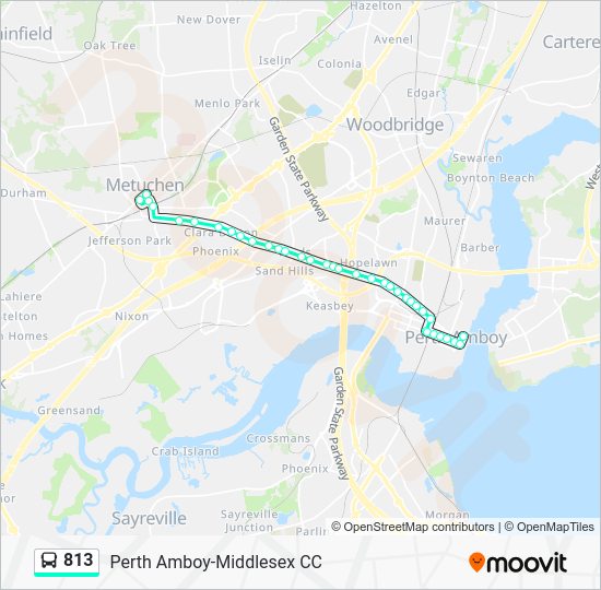 813 Route Schedules, Stops & Maps Metuchen (Updated)