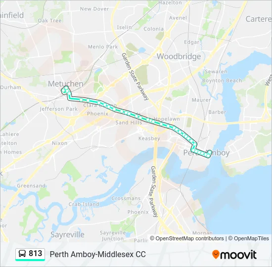 813 Bus Line Map