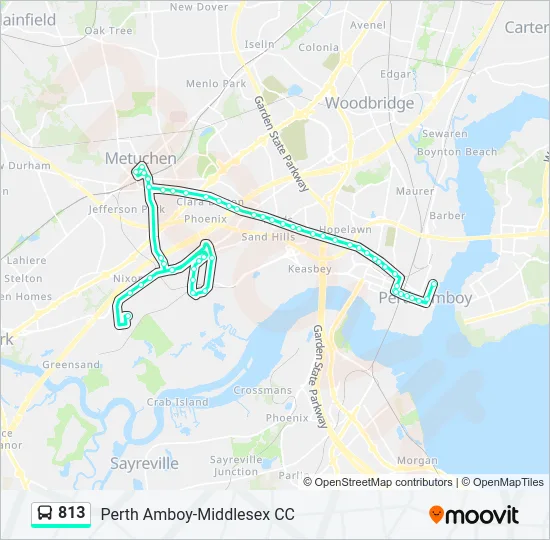 813 Bus Line Map