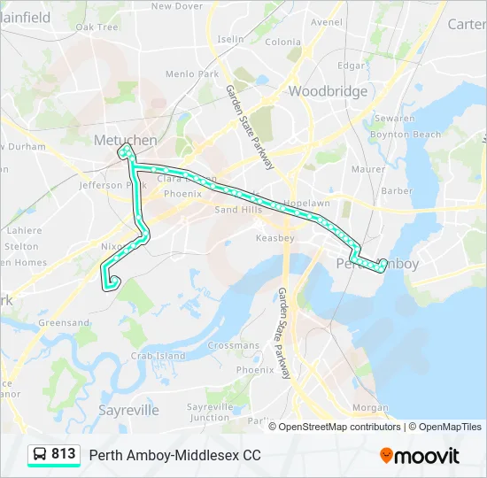 813 Bus Line Map