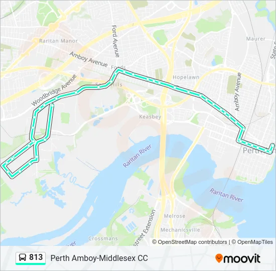 813 Bus Line Map