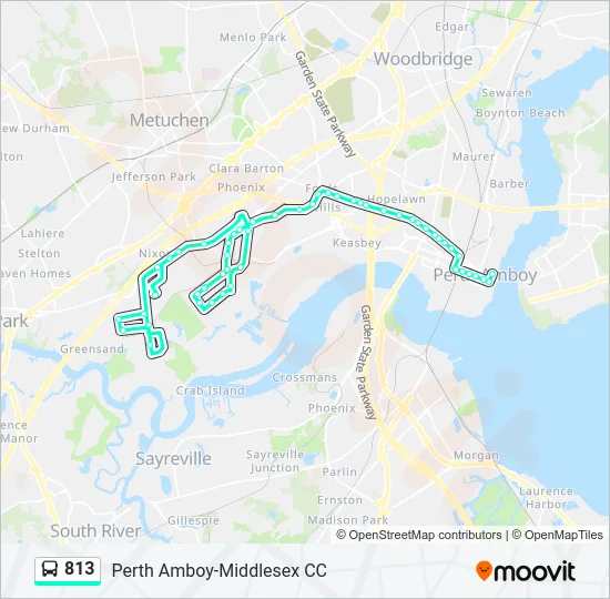 813 Bus Line Map