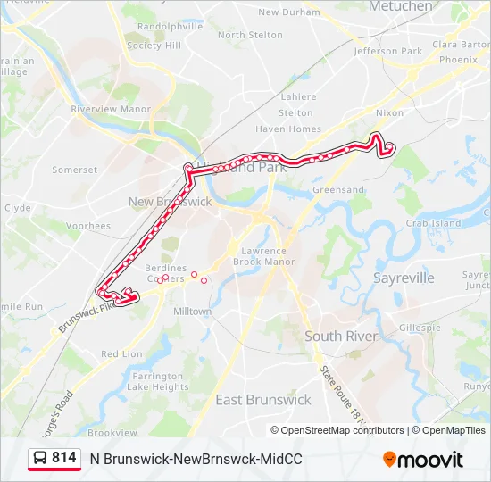 814 Bus Line Map