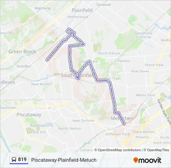 819 Bus Line Map