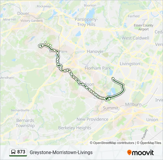 873 Bus Line Map