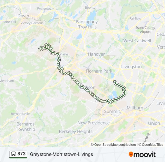 873 bus Line Map