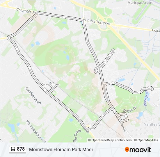 878 bus Line Map