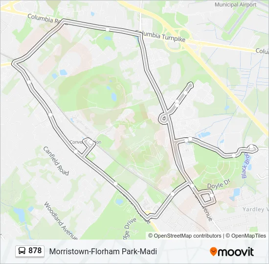 878 Bus Line Map