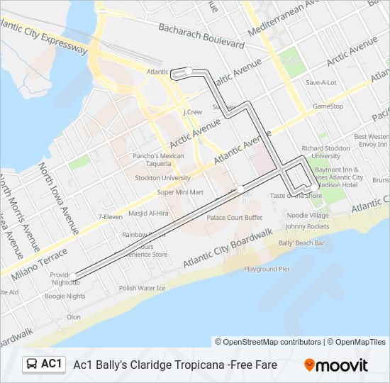 AC1 Bus Line Map