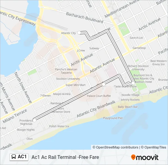 AC1 Bus Line Map