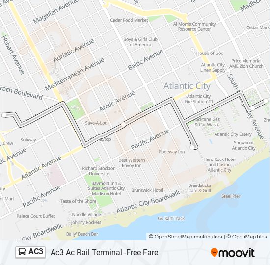 Mapa de AC3 de autobús