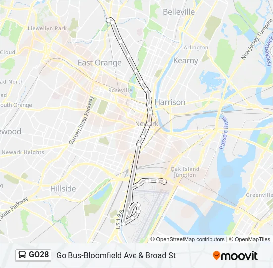 GO28 Bus Line Map