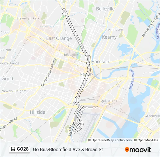 GO28 Bus Line Map