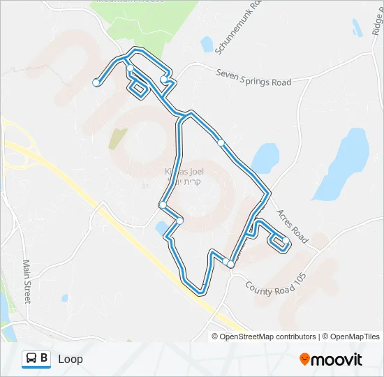 B Bus Line Map