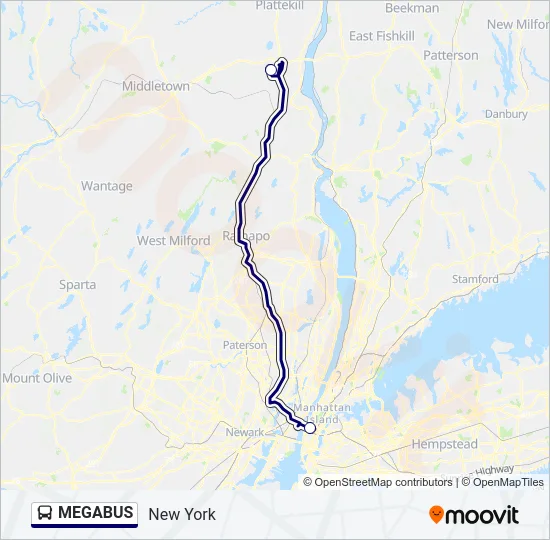 MEGABUS Bus Line Map