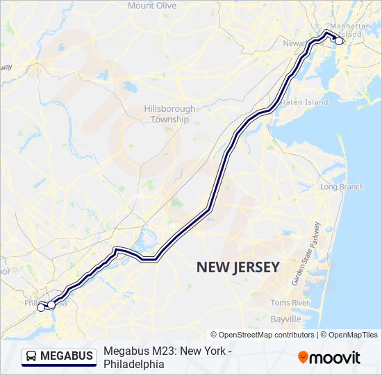 MEGABUS bus Line Map