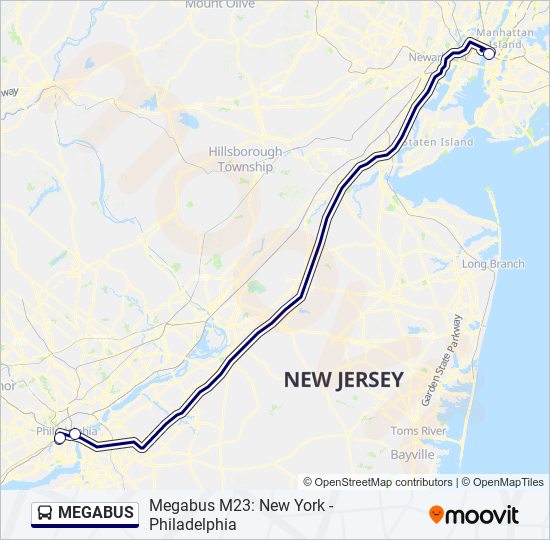 MEGABUS bus Line Map