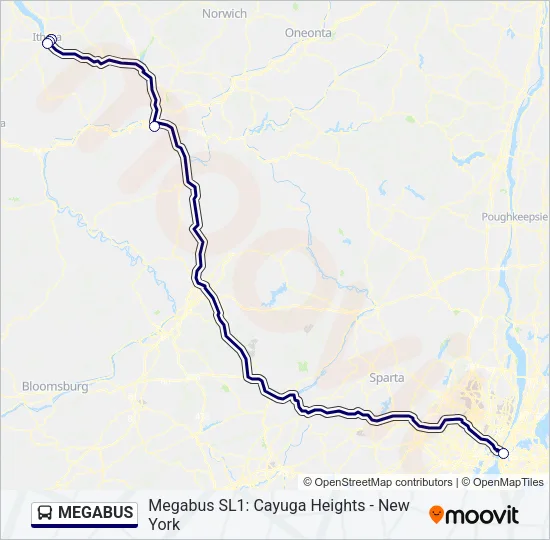 MEGABUS Bus Line Map
