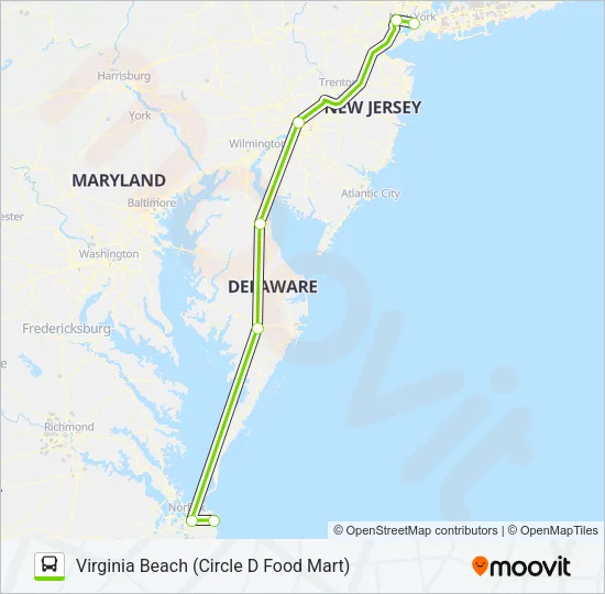 FLIXBUS 2608 Bus Line Map