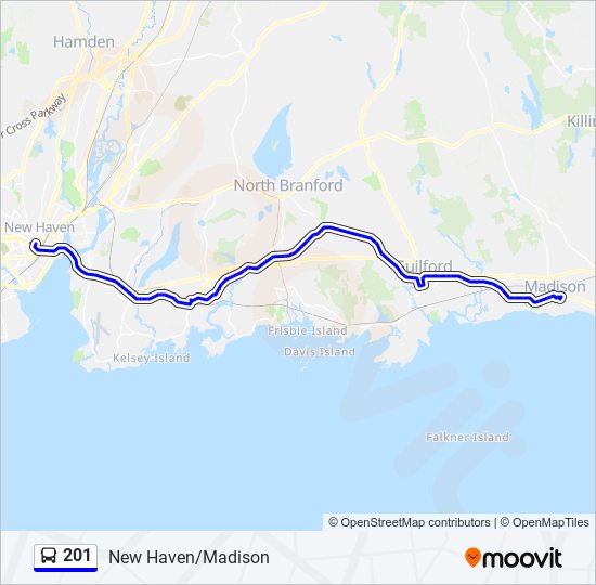 201 bus Line Map