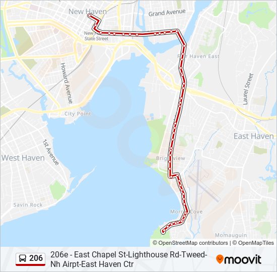 206 bus Line Map