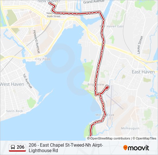 206 bus Line Map